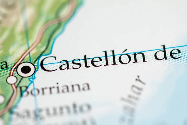 Castellón España Mapa Vista Cerca — Foto de Stock