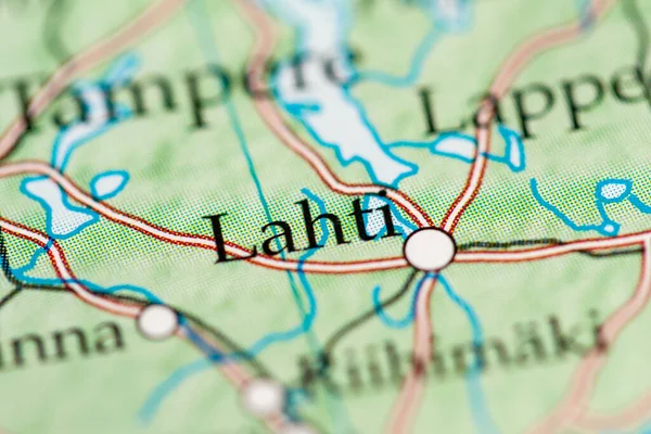 Lahti Finland Map Close View — Stock Photo, Image