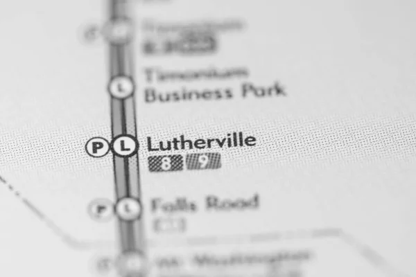 Σταθμός Λούθερβιλ Χάρτης Μετρό Βαλτιμόρης — Φωτογραφία Αρχείου