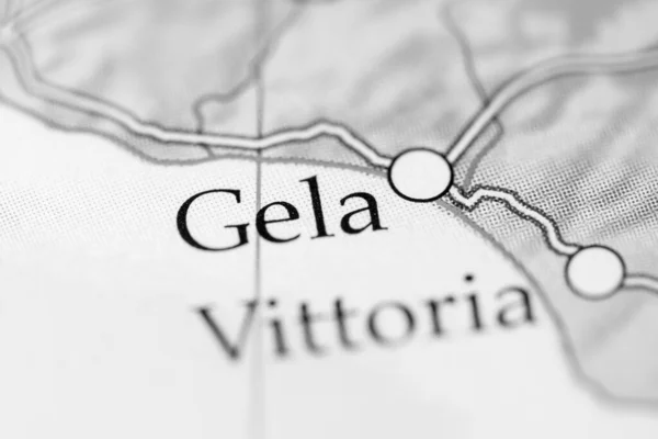 ジェラ イタリア地図近くの景色 — ストック写真