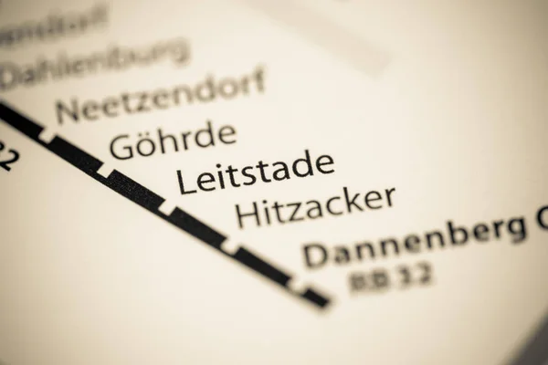 Leitstade Stationen Hamburg Metro Karta — Stockfoto