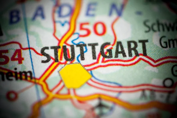 Stuttgart. Germany on a map