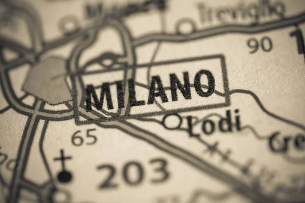 Milano Italy Map Close View — Stock Photo, Image