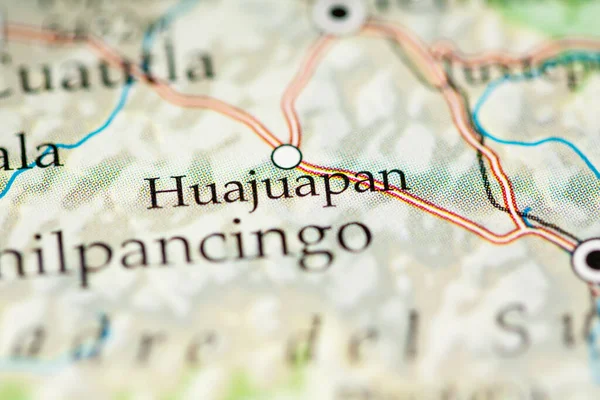 Huajuapan México Mapa Geográfico — Foto de Stock