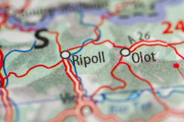 Ripoll. Spain  on a geography map