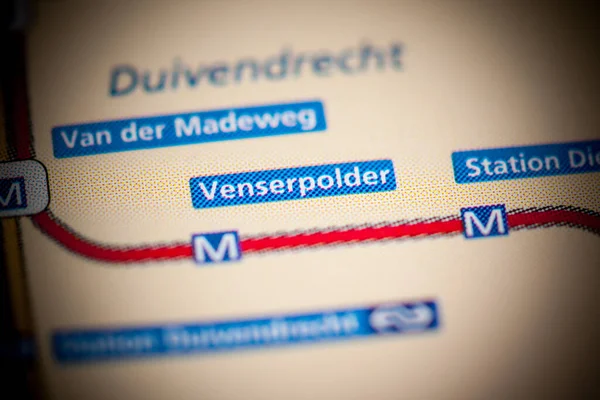 旺角站 阿姆斯特丹地铁地图 — 图库照片