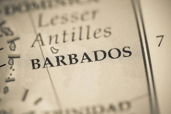 地理的地図上のバルバドス — ストック写真