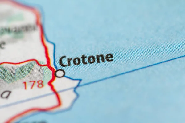 Crotone. Italy on a geography map