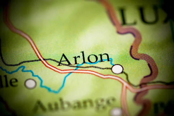 Arlon Bélgica Mapa Primer Plano — Foto de Stock