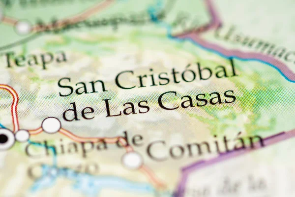 San Cristóbal Las Casas México Mapa Geográfico — Foto de Stock