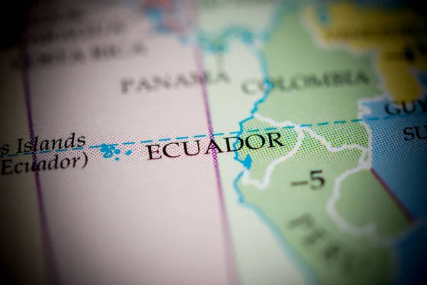 Ecuador Vista Mapa Cerca — Foto de Stock
