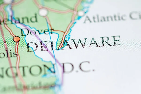 Delaware, USA on the geography map