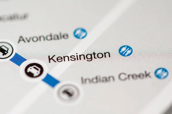 ケンジントン駅 アトランタ地下鉄地図 — ストック写真