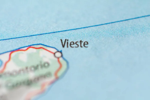 Vieste. Italy on a geography map