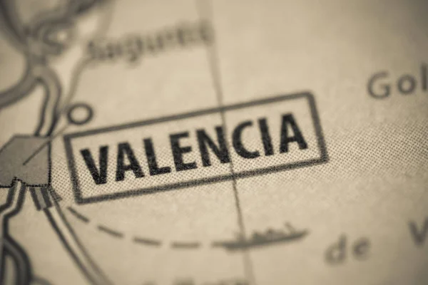 Valencia España Mapa — Foto de Stock