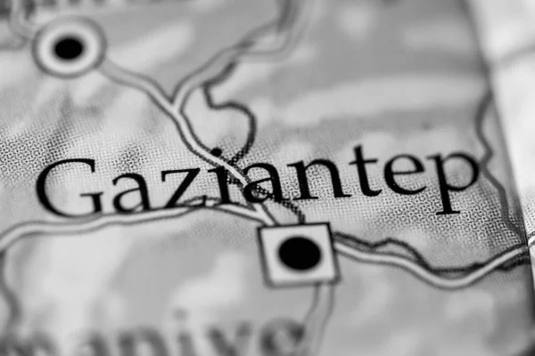 Gaziantep. Turkey on map, close up