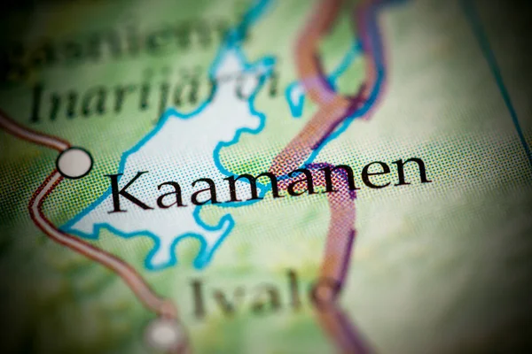Kaamanen Finland Map Close View — Stock Photo, Image