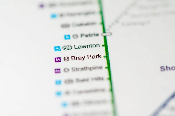 Bray Park Station Brisbane Metro Map — Stock Photo, Image