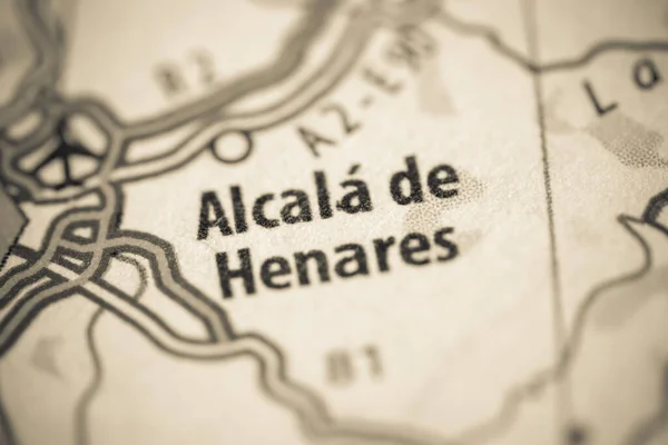 Alcala de Henares. Spain on a map