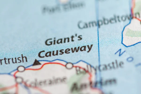 Giants Causeway, England on a geography map