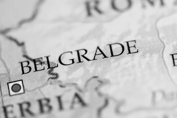 Belgrade, Serbia on a map
