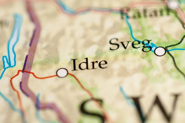 Idre Schweden Auf Der Geografischen Karte — Stockfoto