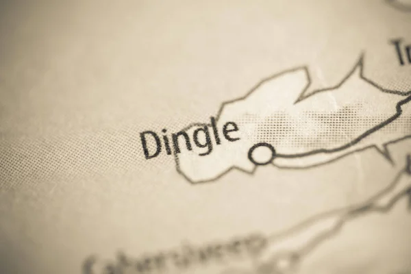 Dingle Irlanda Mappa Vista Vicino — Foto Stock