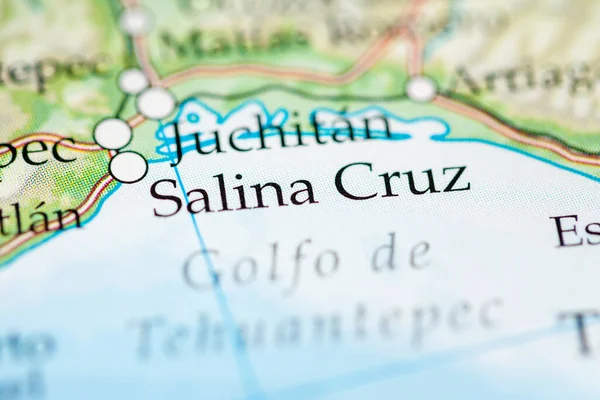 Salina Cruz Mexique Sur Carte Géographique — Photo