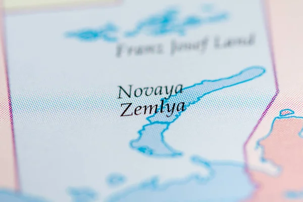 Novaya Zemlya Pozadí Geografické Mapy Close — Stock fotografie