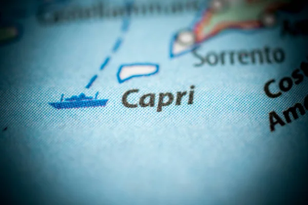 카프리 이탈리아 지도가 까이서 — 스톡 사진