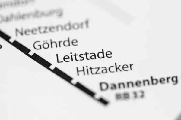 Estación Leitstade Mapa Del Metro Hamburgo — Foto de Stock