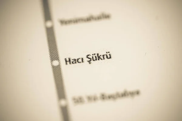 Estación Haci Sukru Mapa Del Metro Estambul — Foto de Stock