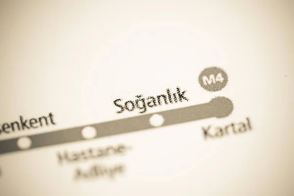 Station Soganlik Carte Métro Istanbul — Photo