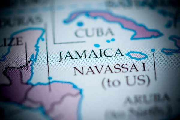ジャマイカ地図のビューを閉じる — ストック写真