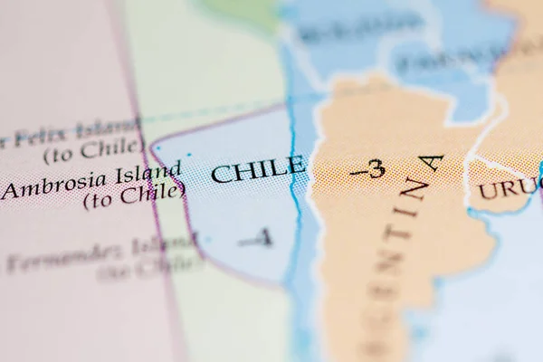 Chile Vista Mapa Cerca — Foto de Stock