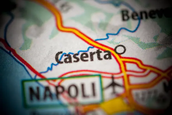 Καζέρτα Ιταλία Χάρτης Close View — Φωτογραφία Αρχείου