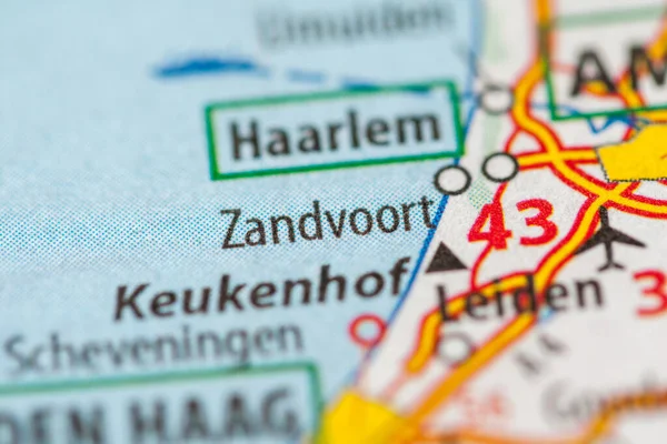Zandvoort Pays Bas Sur Une Carte Géographique — Photo