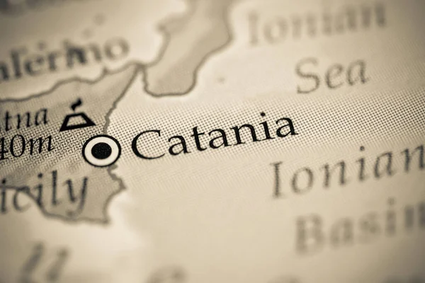 Catania Italia Mapa Vista Cerca — Foto de Stock