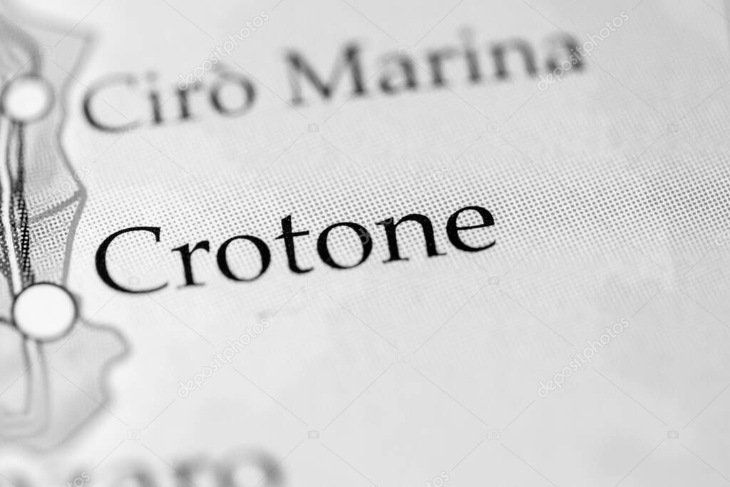 Crotone. Italy map close up view