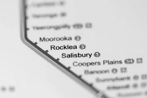 Σταθμός Rocklea Brisbane Χάρτης Του Μετρό — Φωτογραφία Αρχείου