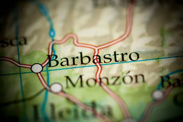 Barbastro España Mapa Vista Cerca — Foto de Stock