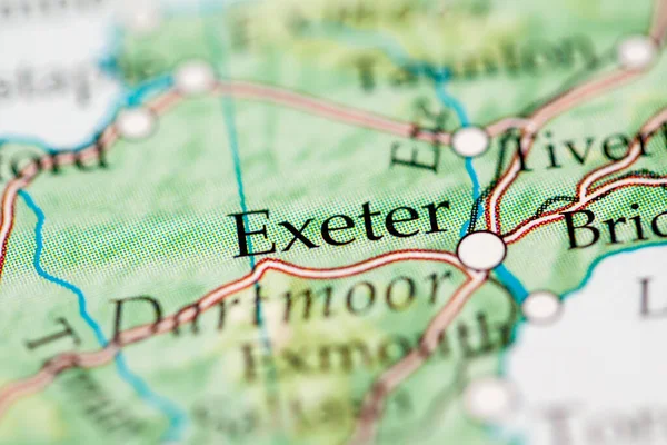 Exeter England Geography Map — Stock Photo, Image