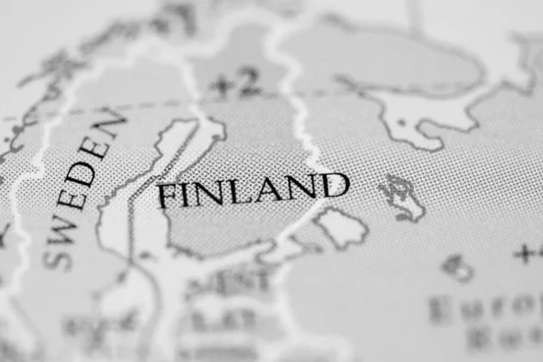 フィンランド地図を閉じる — ストック写真