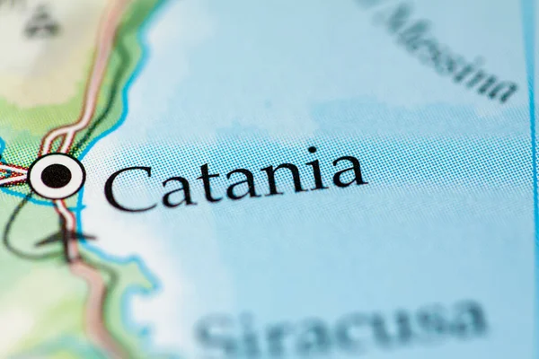 카타니아 이탈리아 지도가 까이서 — 스톡 사진