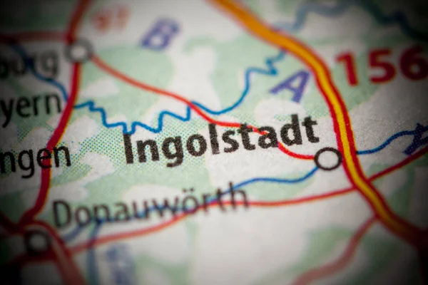 Ingolstadt. Germany on a map
