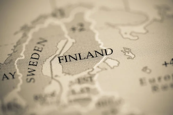 フィンランド地図を見る閉じる — ストック写真