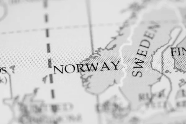 ノルウェーの地理図 — ストック写真