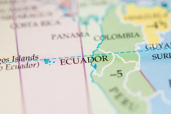 Ecuador Geografía Mapa Fondo Primer Plano — Foto de Stock