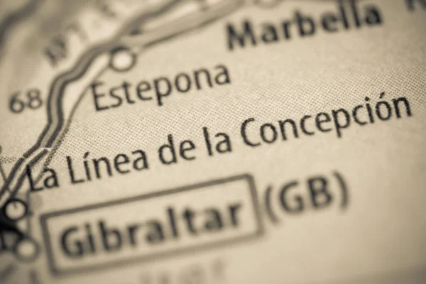 La Linea de la Concepcion. Spain on a map