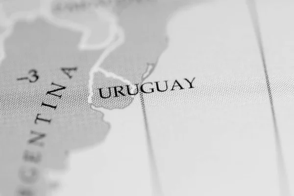 Uruguay Geografisk Karta — Stockfoto